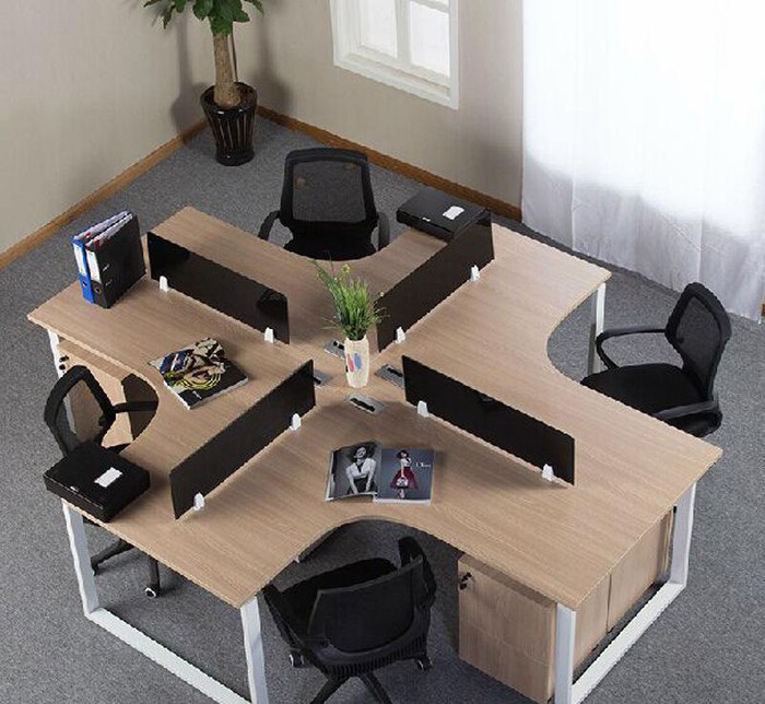 上海办公家具 现代 简约办公桌 职员办公桌 四人组合钢架办公